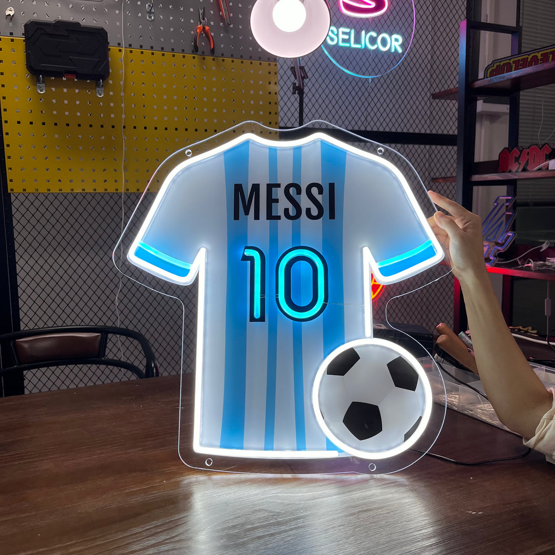 SELICOR New Style Personalized Neon Name Soccer Jersey Lights