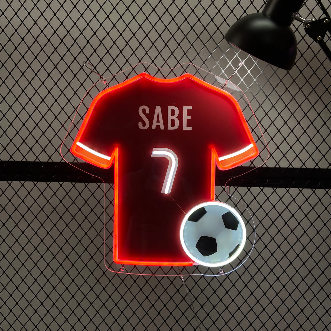 SELICOR New Style Personalized Neon Name Soccer Jersey Lights
