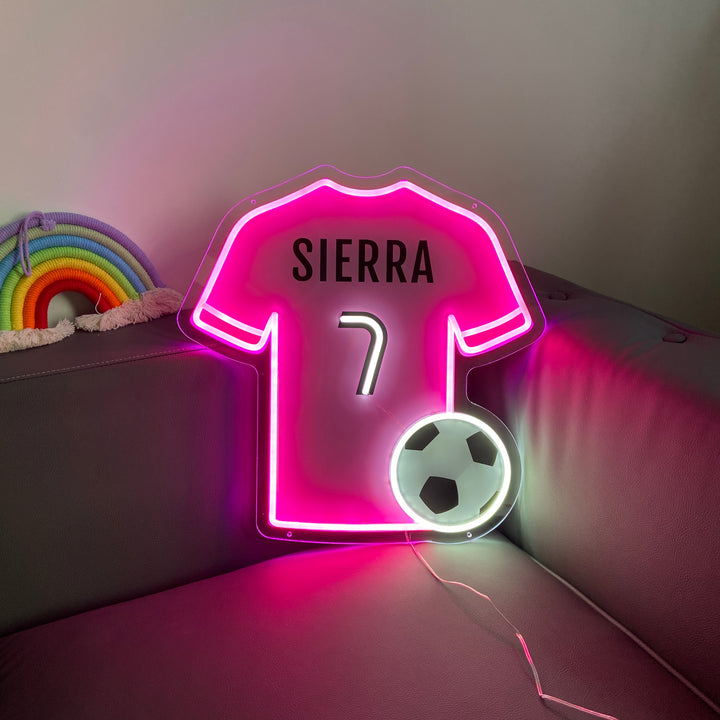 SELICOR New Style Personalized Neon Name Soccer Jersey Lights