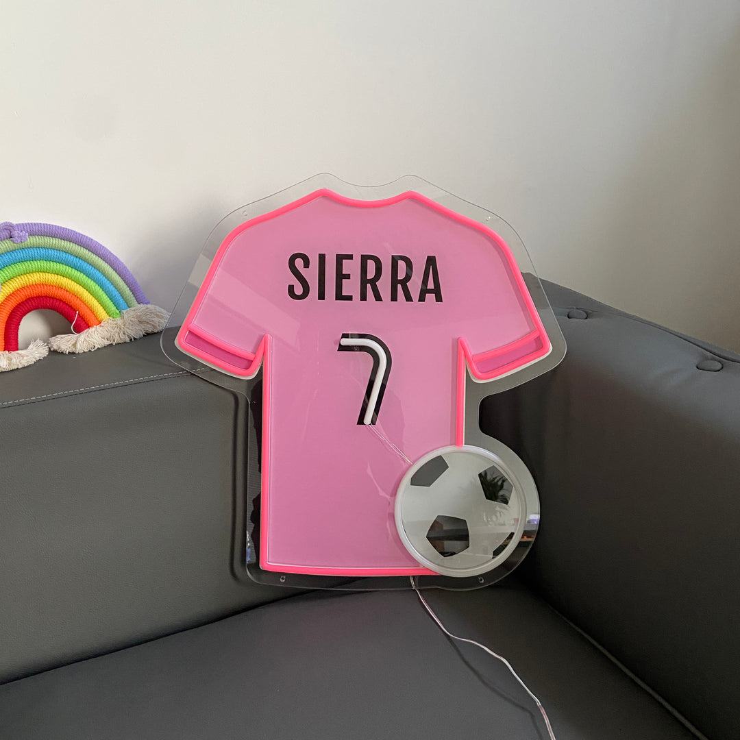 SELICOR New Style Personalized Neon Name Soccer Jersey Lights