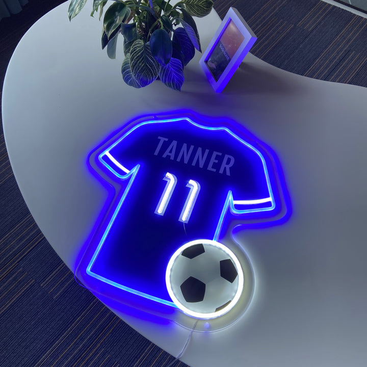 SELICOR New Style Personalized Neon Name Soccer Jersey Lights