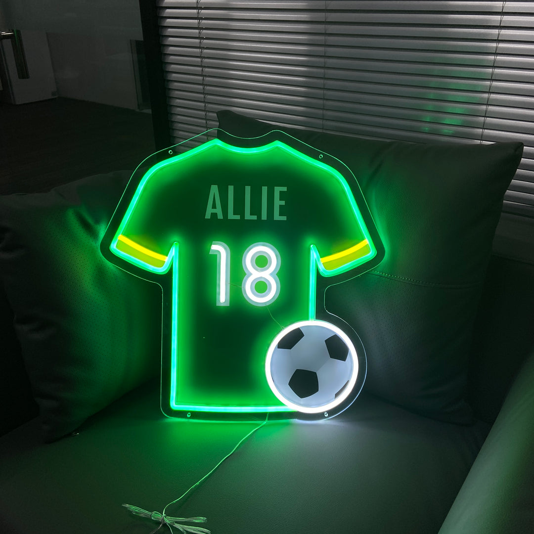 SELICOR New Style Personalized Neon Name Soccer Jersey Lights