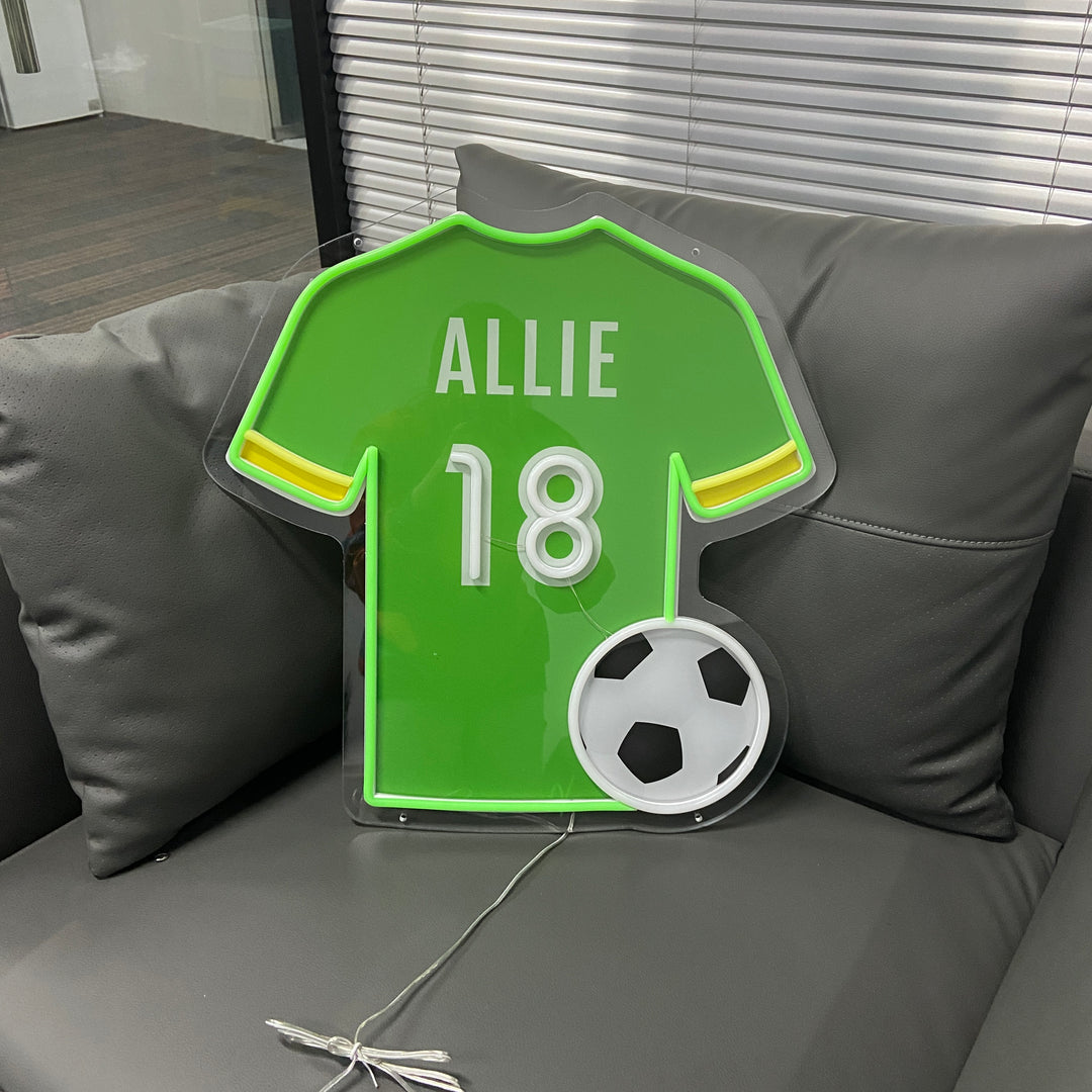 SELICOR New Style Personalized Neon Name Soccer Jersey Lights