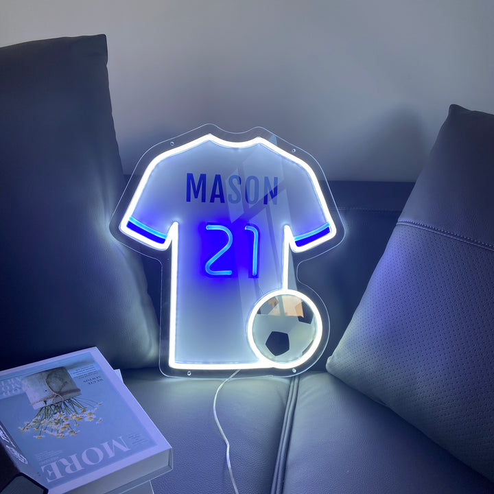 SELICOR New Style Personalized Neon Name Soccer Jersey Lights