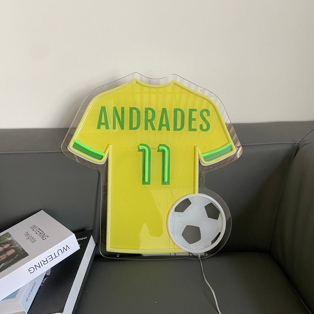 SELICOR New Style Personalized Neon Name Soccer Jersey Lights