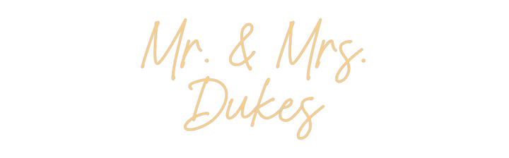Custom Neon: Mr. & Mrs.
D...