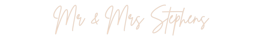 Custom Neon: Mr & Mrs Step...