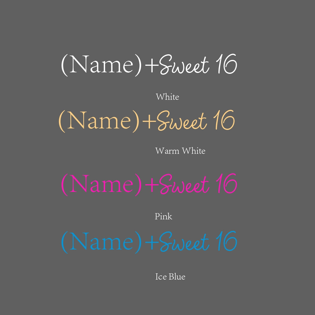 SELICOR Sweet 16  Brithday Neon Deocr  Sign