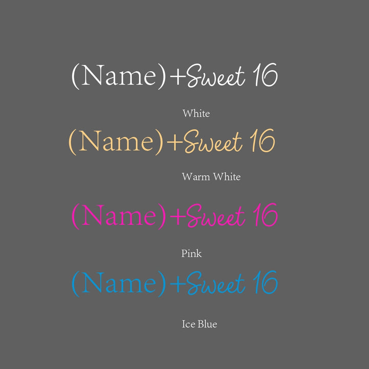 SELICOR Sweet 16  Brithday Neon Deocr  Sign