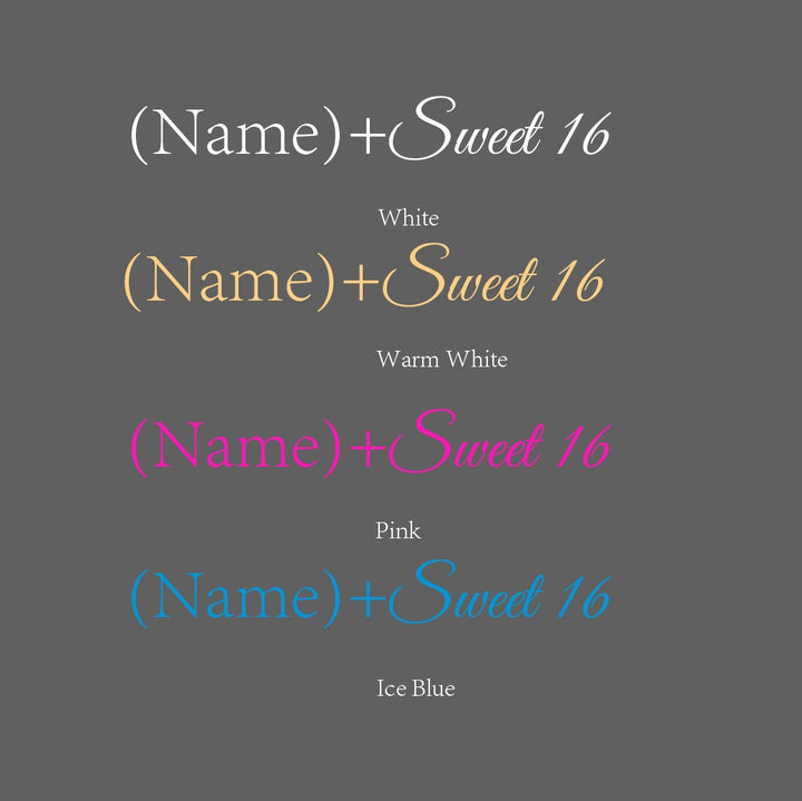 SELICOR Sweet 16  Brithday Neon Deocr  Sign