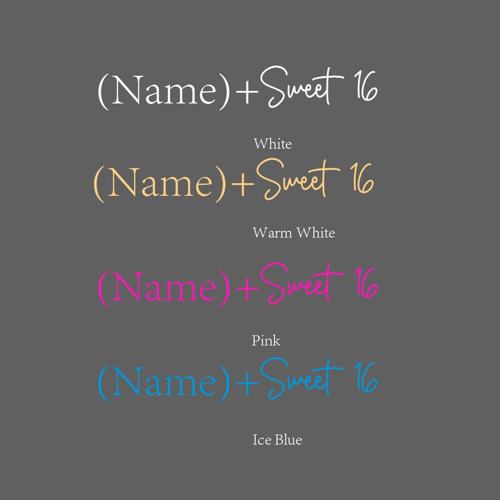 SELICOR Sweet 16  Brithday Neon Deocr  Sign