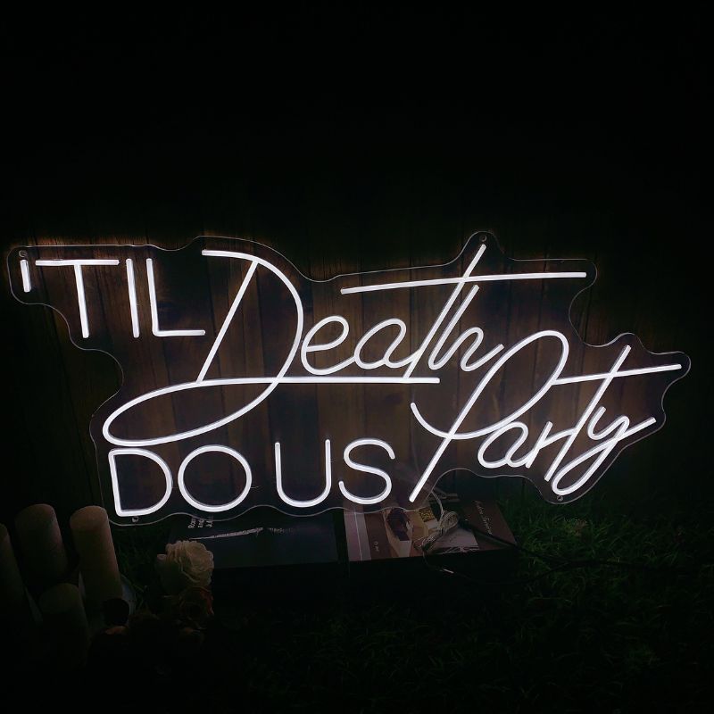 SELICOR Selicor Til Death Do Us Party Neon Wedding  Sign