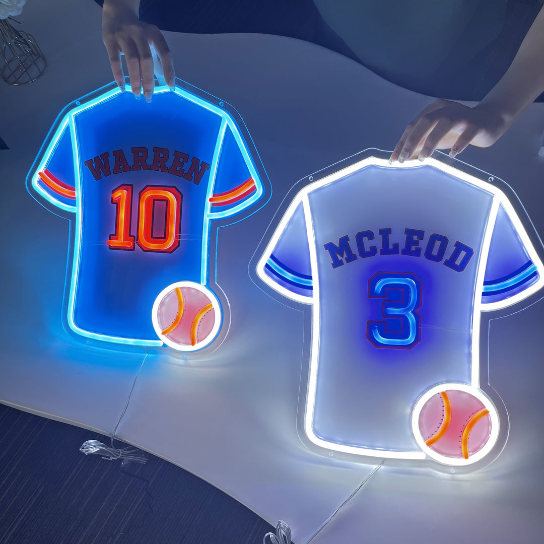SELICOR New Style Personalized Neon Kids Name Baseball Jersey Signs