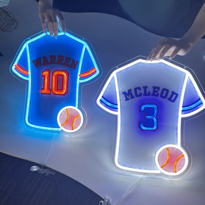 SELICOR New Style Personalized Neon Kids Name Baseball Jersey Signs