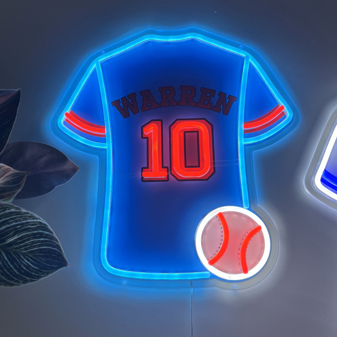 SELICOR New Style Personalized Neon Kids Name Baseball Jersey Signs