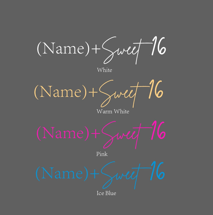 SELICOR Sweet 16  Brithday Neon Deocr  Sign