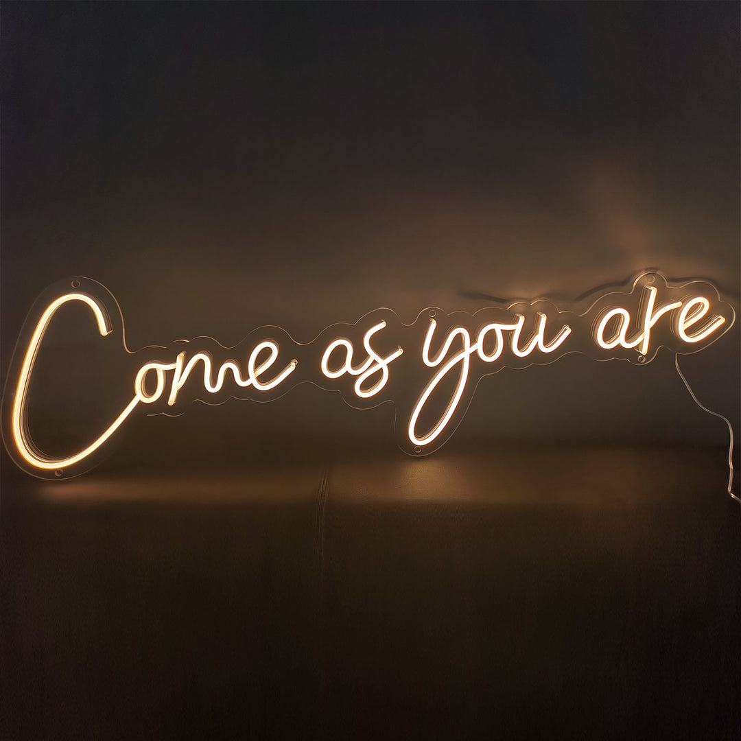 selicor come as you are neon sign decor your space