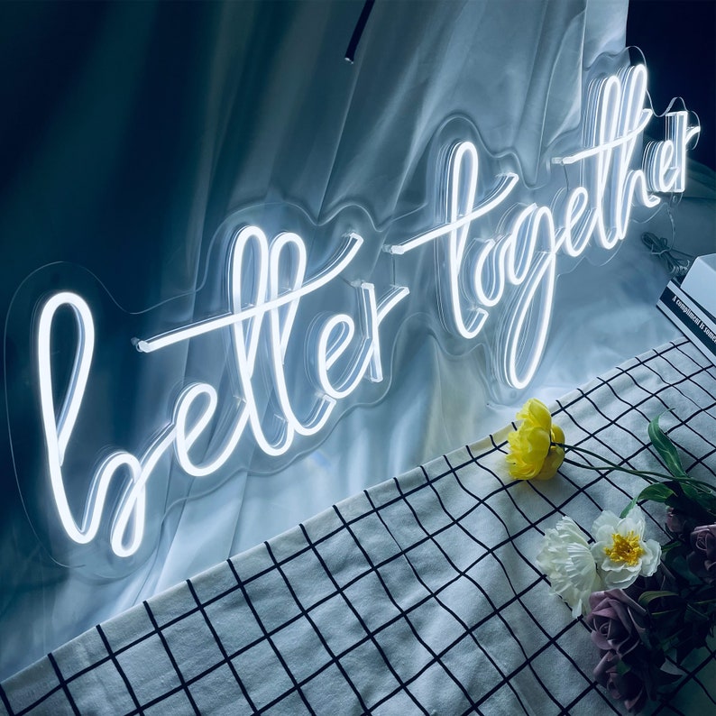 selicor  better together wedding neon sign for 30 inch
