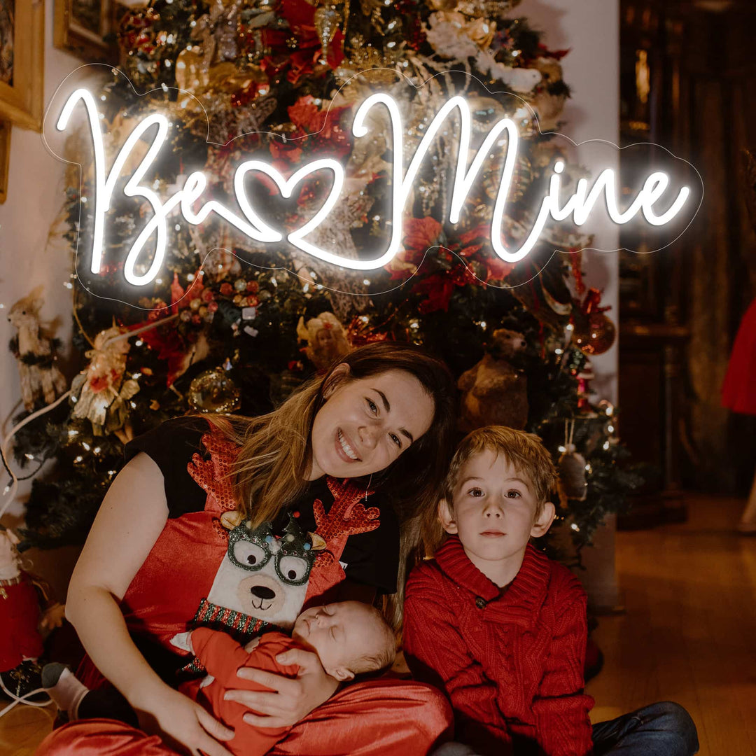selicor be mine custom wedding neon sign in white