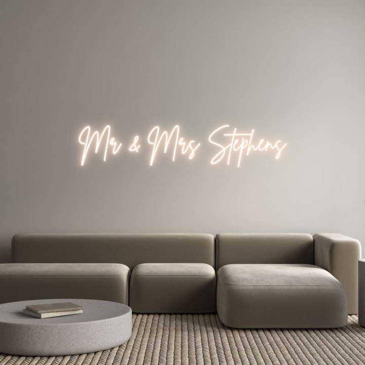 Custom Neon: Mr & Mrs Step...
