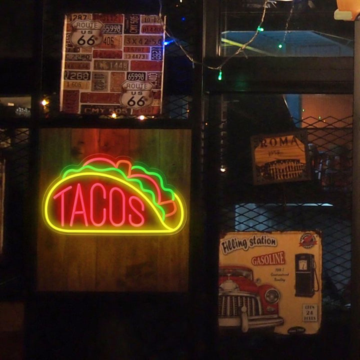 SLIEOCR Tacos LED Neon Sign