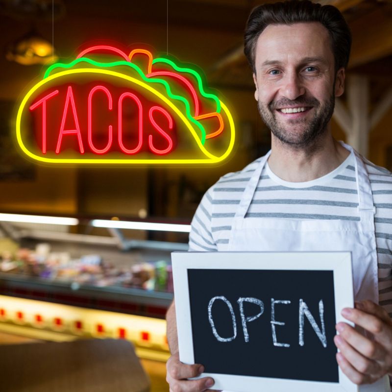 SLIEOCR Tacos LED Neon Sign