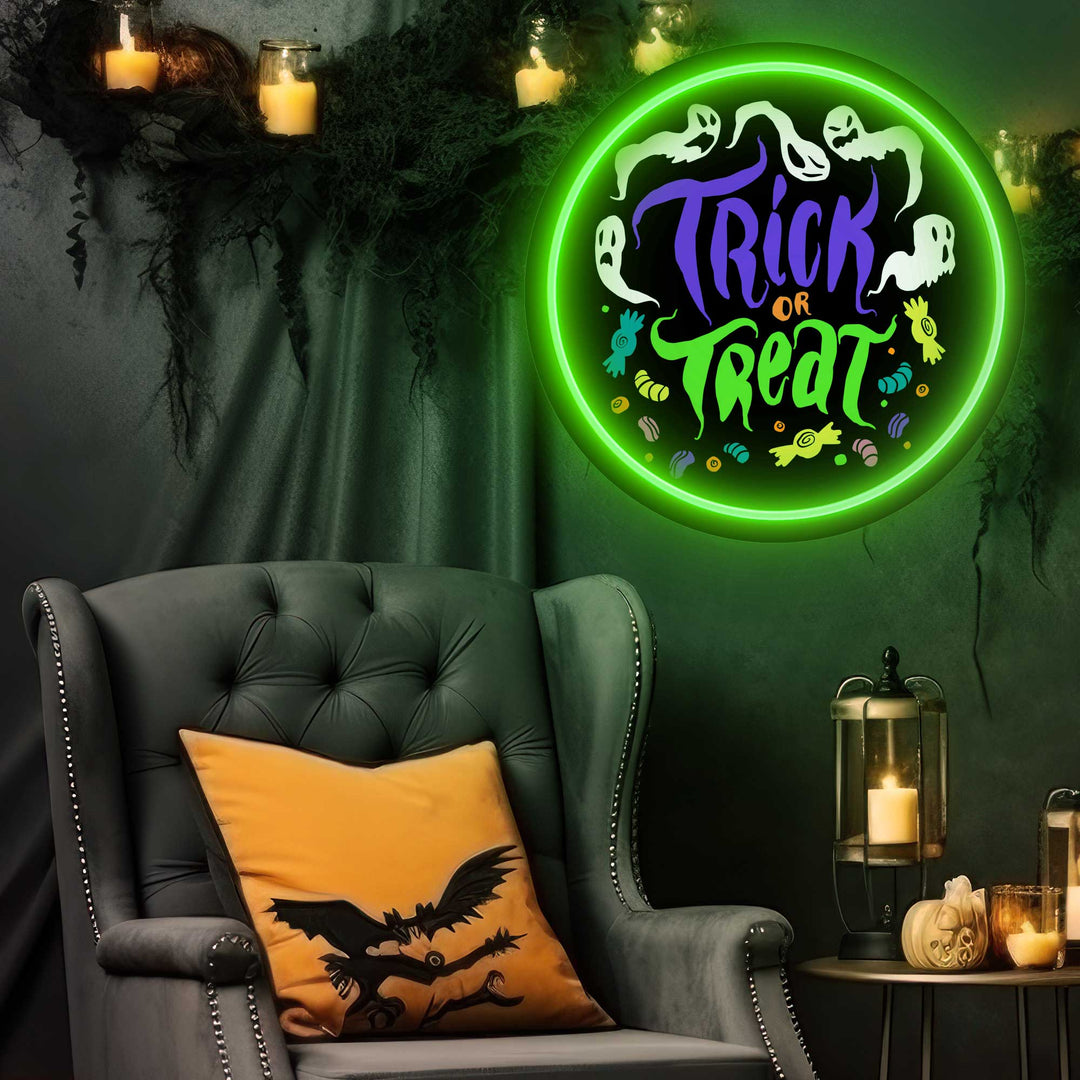 SELICOR Halloween Tray Shape UV Print Neon Sign