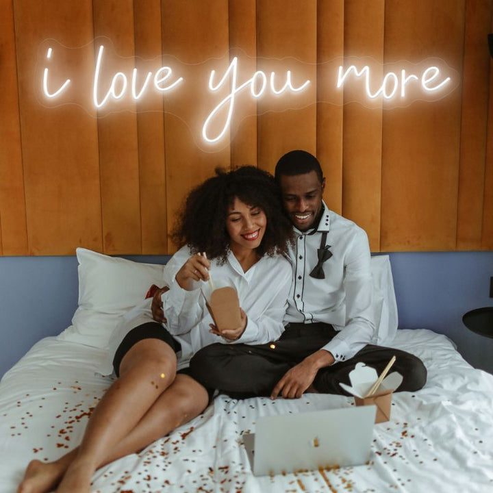 SELICOR I Love You More Neon Wedding Signs