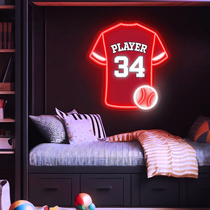 SELICOR New Style Personalized Neon Kids Name Baseball Jersey Signs