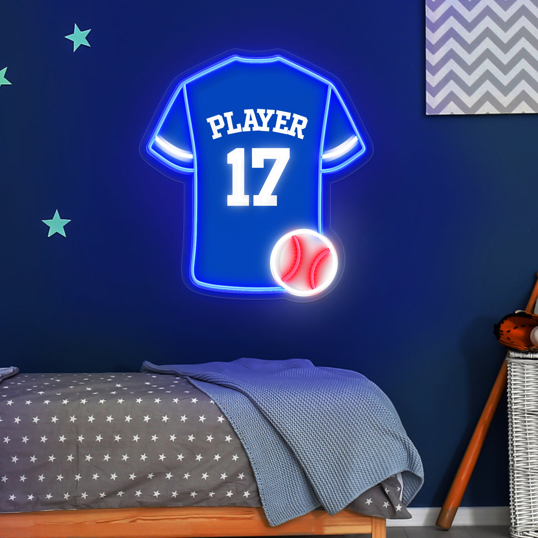 SELICOR New Style Personalized Neon Kids Name Baseball Jersey Signs