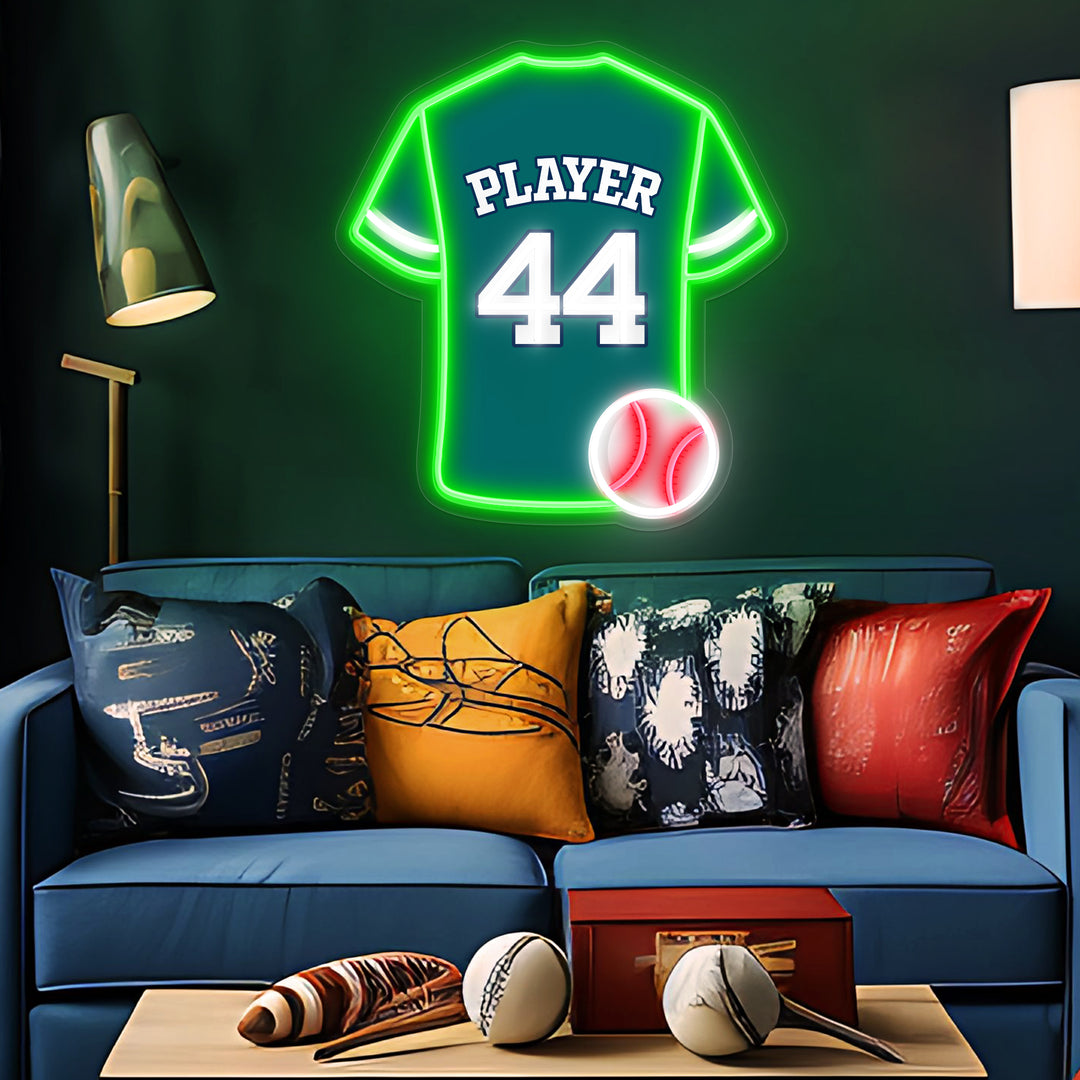 SELICOR New Style Personalized Neon Kids Name Baseball Jersey Signs