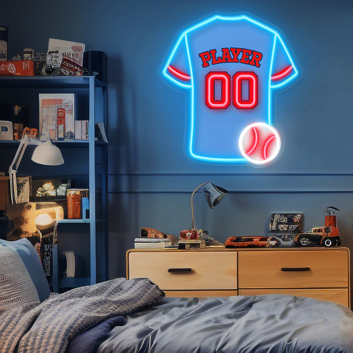 SELICOR New Style Personalized Neon Kids Name Baseball Jersey Signs