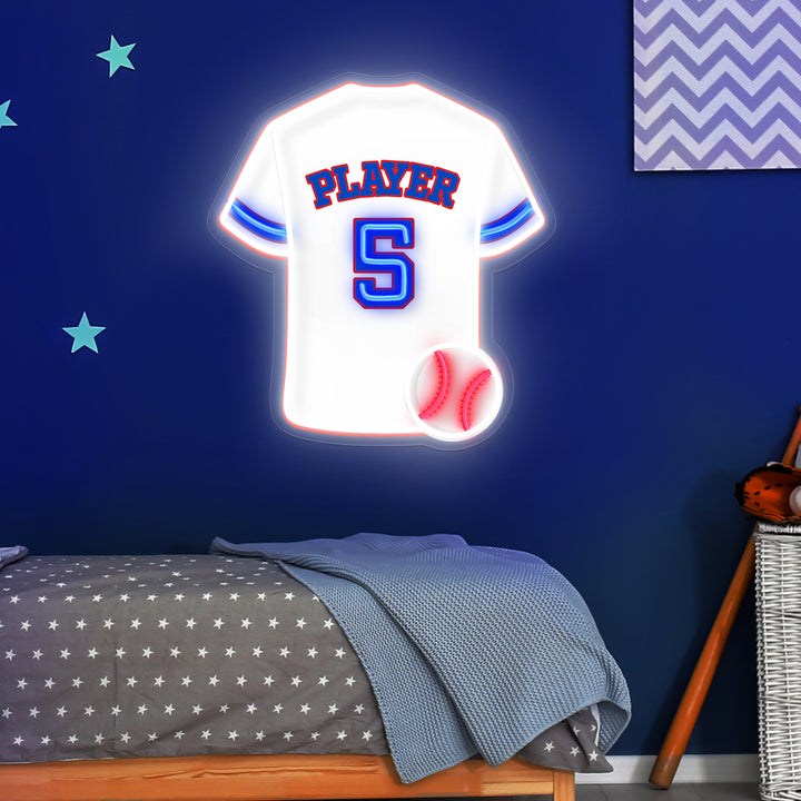 SELICOR New Style Personalized Neon Kids Name Baseball Jersey Signs