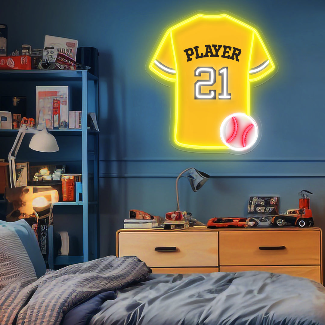 SELICOR New Style Personalized Neon Kids Name Baseball Jersey Signs