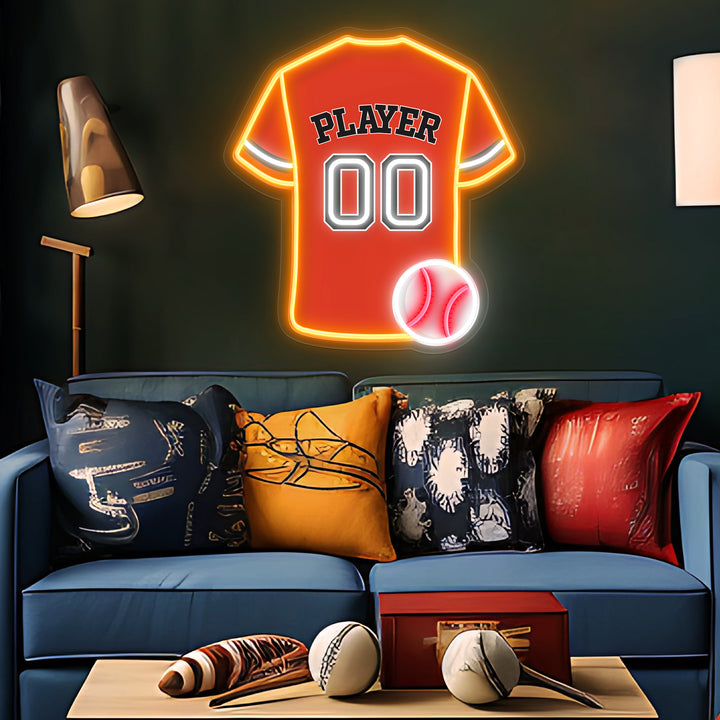 SELICOR New Style Personalized Neon Kids Name Baseball Jersey Signs