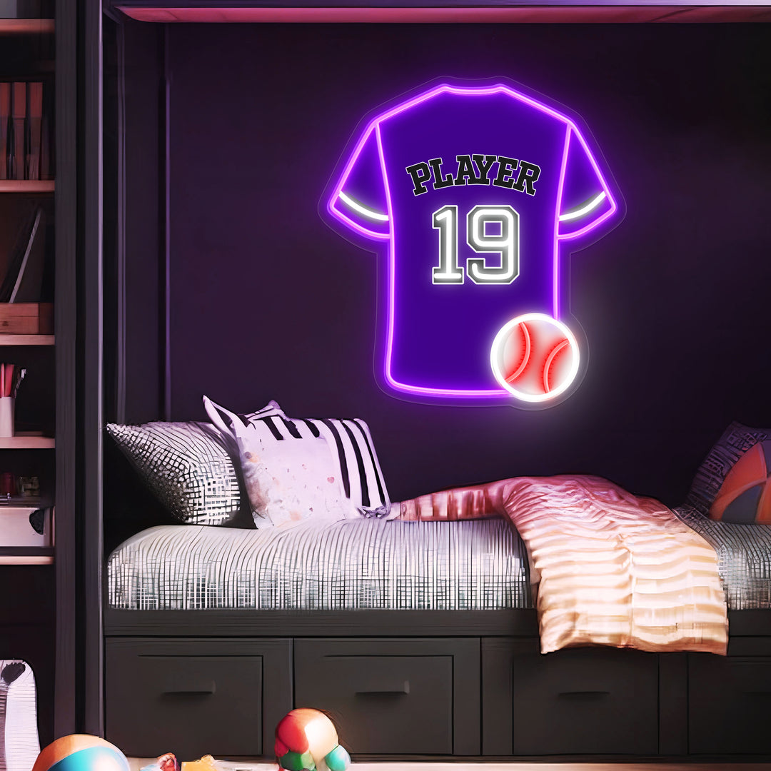 SELICOR New Style Personalized Neon Kids Name Baseball Jersey Signs