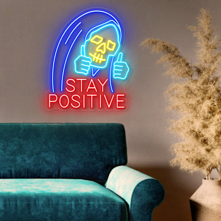 SELICOR  STAY POSITIVE Halloween Neon Sign