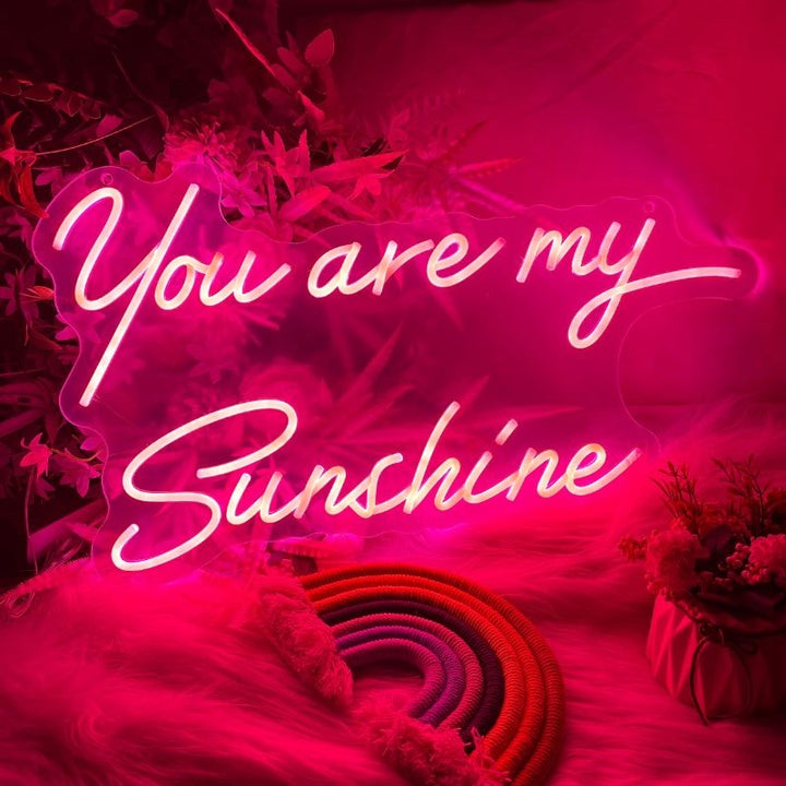 SELICOR You Are My Sunshine Neon Quote Sign Wall Art close-up