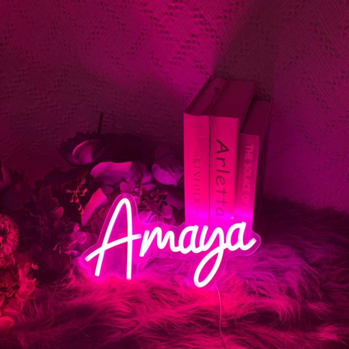 SELICOR Custom Name Neon Sign With Neon Pattern