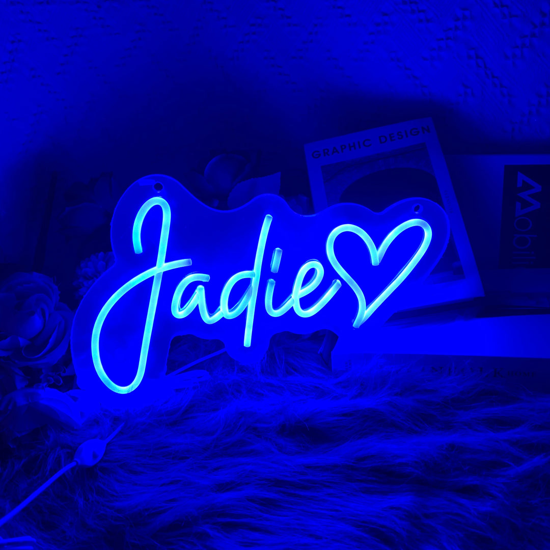 SELICOR Custom Name Neon Sign With Neon Pattern