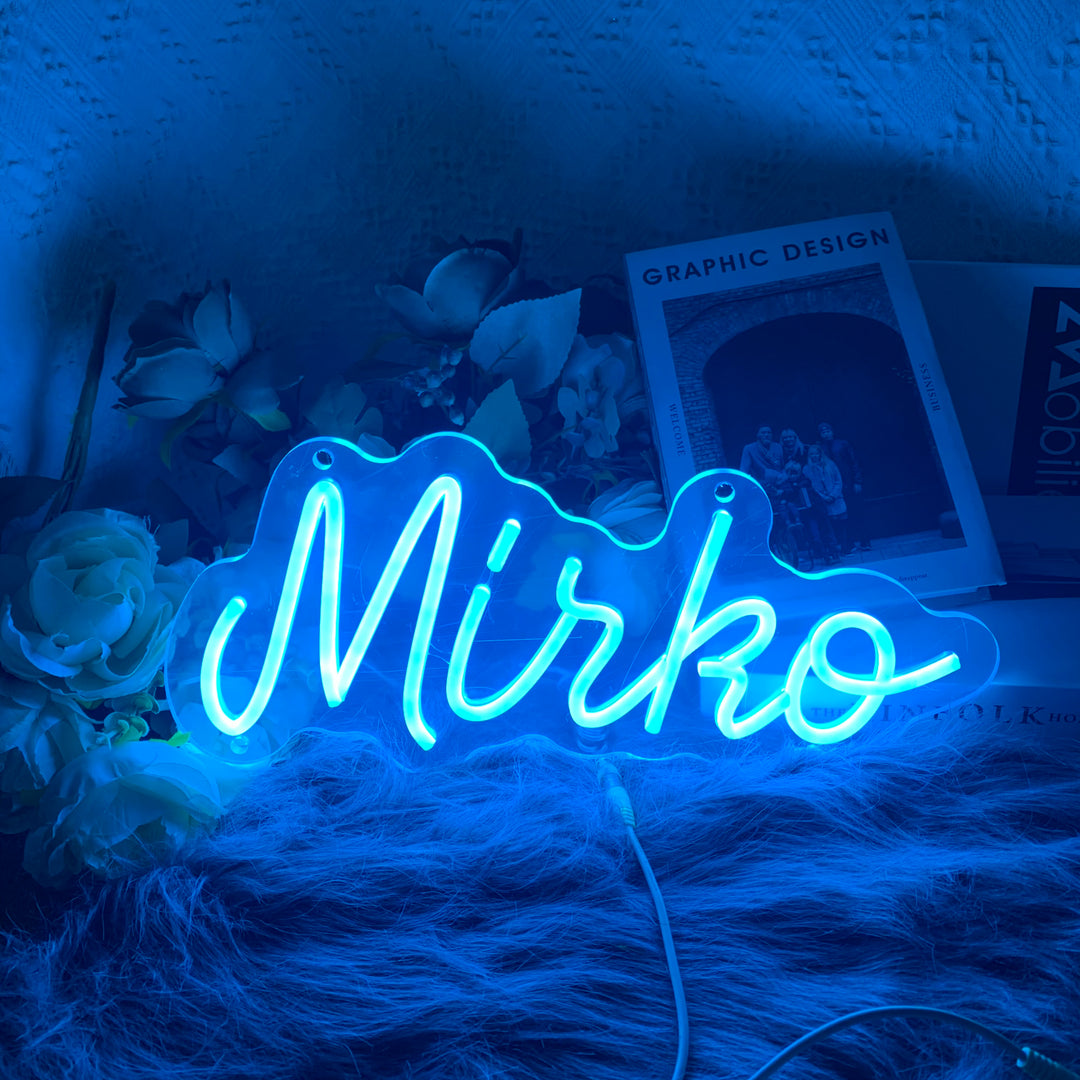 SELICOR Custom Name Neon Sign With Neon Pattern