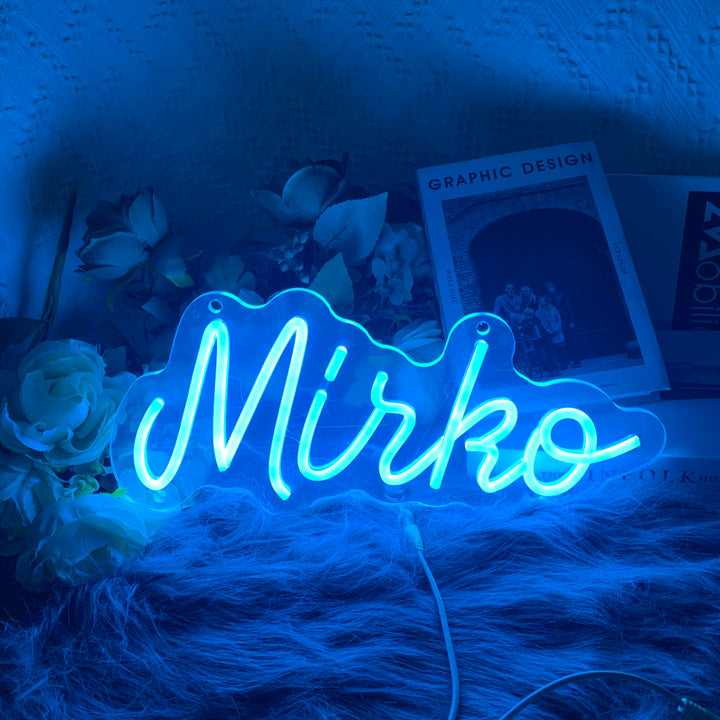SELICOR Custom Name Neon Sign With Neon Pattern
