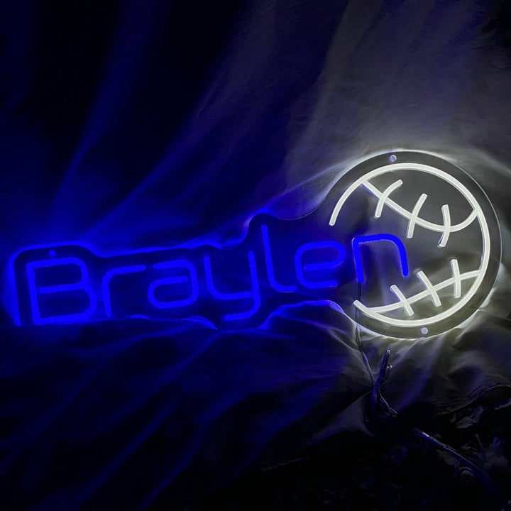 SELICOR Custom Name Neon Sign with Sport Patterns