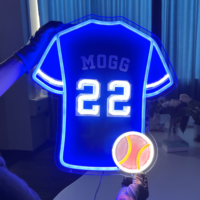 SELICOR New Style Personalized Neon Kids Name Baseball Jersey Signs