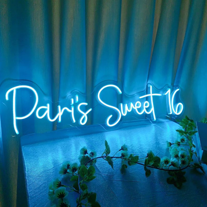 Selicor Neon Sign for Sweet Sixteen Celebration