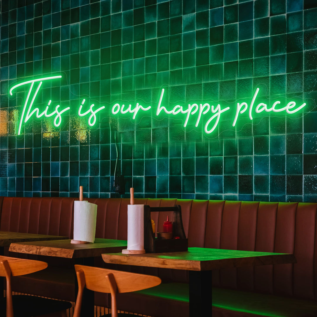 Selicor This is our happy place wall decor in green