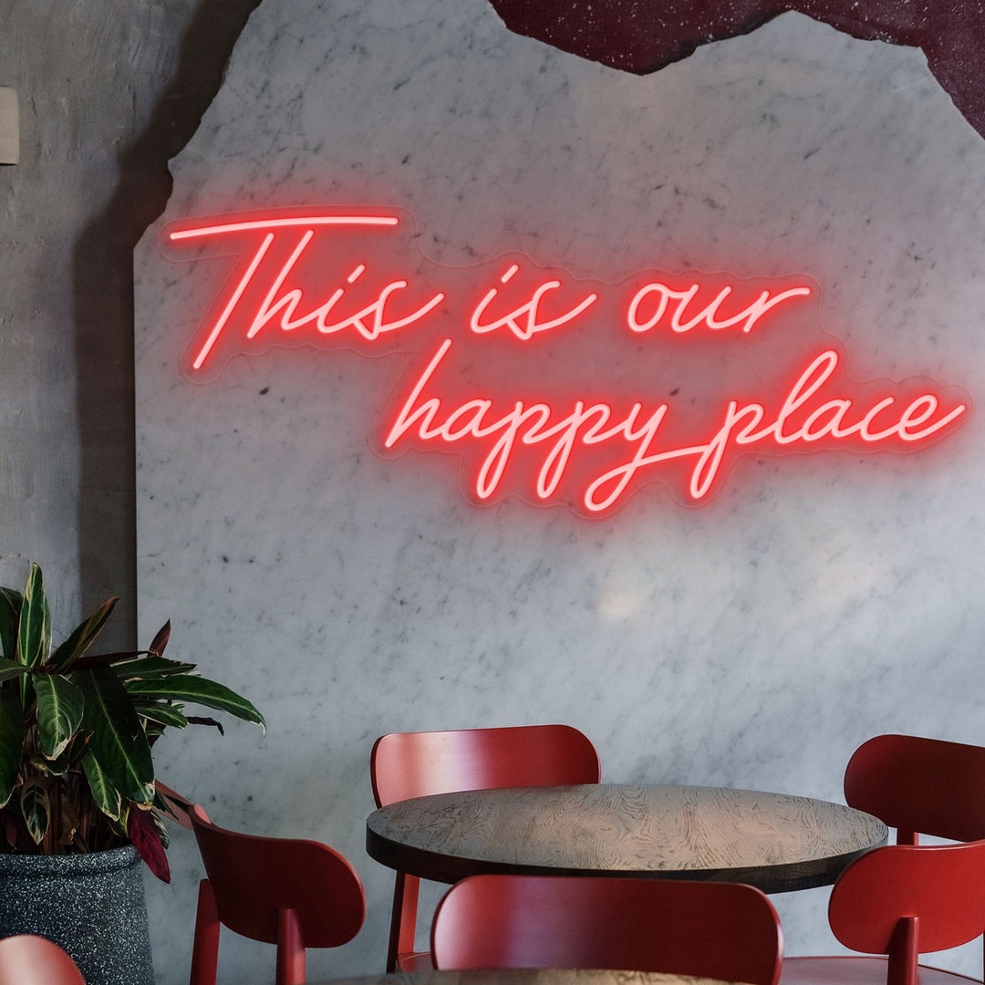 Selicor This is our happy place wall decor in red