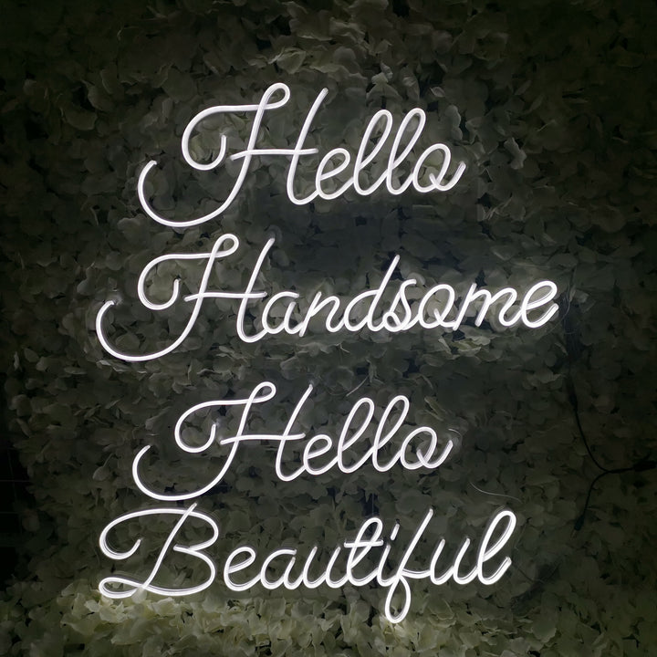 SELICOR Hello Beautiful and Hello Handsome Neon Sign