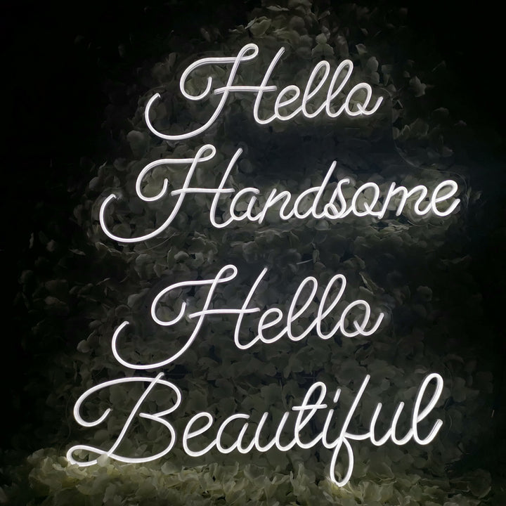 SELICOR Hello Beautiful and Hello Handsome Neon Sign
