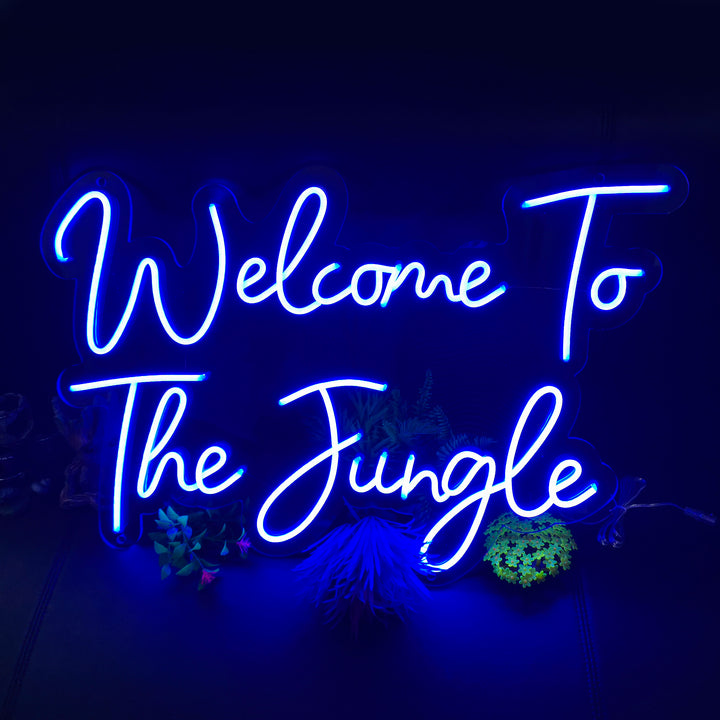 SELICOR Welcome To The Jungle Neon Sign in blue